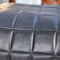 Close-up of the Black Finished Leather