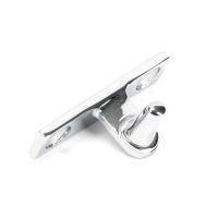 The Cranked Window Peg Rest in Polished Chrome on a White Background 