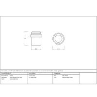 The Cylindrical Floor Mounted Door Stop Technical Drawings and Dimensions 