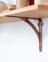 Architectural Shelf Bracket Mounted on a Modern Home Wall Used as a Wall Bracket for a DIY Shelf - Digital Illustration .