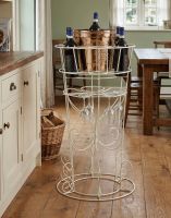 The Deluxe "Lynelle" in a Cream Finish Floor Standing Wine & Glass Rack Placed in a Countryside Cottage Kitchen - Digital Illustration The Deluxe "Lynelle" in a Cream Finish Floor Standing Wine & Glass Rack Placed in a Countryside Cottage Kitchen - Digital Illustration