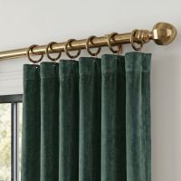 The “Devonshire Dome” Curtain Pole Finial Mounted in a Comtemporary UK Living Room - Digital Illustration 