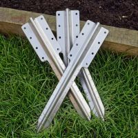 The Double Stainless Steel Railway Sleeper Straight Inline Spikes in Brown next to a Raised Flower Bed - Digital Illustration The Double Stainless Steel Railway Sleeper Straight Inline Spikes in Brown next to a Raised Flower Bed - Digital Illustration