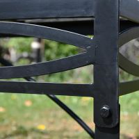 Close-up of the Black Finish on the Garden Bench