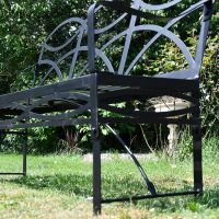 View of the Legs on the "The Dudley" Wrought Iron Garden Bench