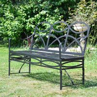 "The Dudley" Garden Bench Created out of Wrought Iron