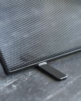 Close Up Of "The Exmouth" Black Curved Fire Guard Foot