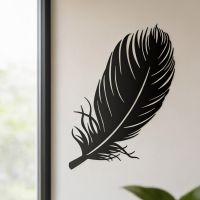 The Feather Wall Art on a Cream Coloured Wall in a Well Lit Modern Home - Digital Illustration The Feather Wall Art on a Cream Coloured Wall in a Well Lit Modern Home - Digital Illustration