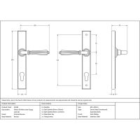 The Fluted Slimline Exterior Door Handle in a Polished Bronze Finish Technical Drawings and Dimensions The Fluted Slimline Exterior Door Handle in a Polished Bronze Finish Technical Drawings and Dimensions