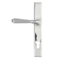 The Fluted Slimline Exterior Door Handle in a Polished Chrome Finish Shown from the Back The Fluted Slimline Exterior Door Handle in a Polished Chrome Finish Shown from the Back