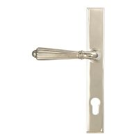The Fluted Slimline Exterior Door Handle in a Polished Nickel Finish Shown from the Back The Fluted Slimline Exterior Door Handle in a Polished Nickel Finish Shown from the Back