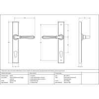 The Fluted Slimline Exterior Door Handle in an Aged Bronze Finish Technical Drawings and Dimensions The Fluted Slimline Exterior Door Handle in an Aged Bronze Finish Technical Drawings and Dimensions