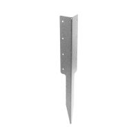 The Galvanised Railway Sleeper Corner Spikes - Double on a White Background