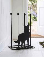 The German Shepherd Welly Boot Rack Placed in a house Entranceway - Digital Illustration