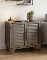 The Grey Metal Industrial Cabinet in a Living Room next to a Sofa - Digital Illustration The Grey Metal Industrial Cabinet in a Living Room next to a Sofa - Digital Illustration