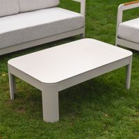 The Horizon 4 Piece Patio Suite Showing a View of the Marble Effect Table