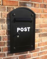 Black Post Box - Built into brick wall done