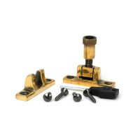 The Knurled Brighton Sash Square Window Fastener - Aged Brass with Components The Knurled Brighton Sash Square Window Fastener - Aged Brass with Components