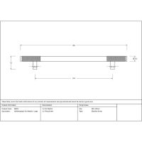 The Large Half Knurled Cabinet Pull Handle in Pewter Technical Drawings and Dimensions