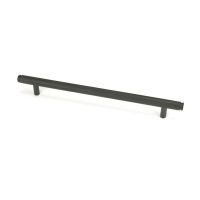 The Large Knurled Cabinet Pull Handle in Aged Bronze Shown Upright on a White Background The Large Knurled Cabinet Pull Handle in Aged Bronze Shown Upright on a White Background
