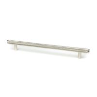 The Large Knurled Cabinet Pull Handle in Polished Nickel Shown Upright on a White Background The Large Knurled Cabinet Pull Handle in Polished Nickel Shown Upright on a White Background