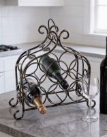 The "Lille" Table Top Vintage Wine Rack Displayed on a Kitchen Countertop with a Wine Bottle Stood next to it - Digital Illustration The "Lille" Table Top Vintage Wine Rack Displayed on a Kitchen Countertop with a Wine Bottle Stood next to it - Digital Illustration