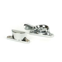The Locking Fitch Sash Window Fastener- Polished Chrome on a White Background The Locking Fitch Sash Window Fastener- Polished Chrome on a White Background
