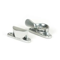 The Locking Fitch Sash Window Fastener - Satin Chrome on a White Background The Locking Fitch Sash Window Fastener - Satin Chrome on a White Background