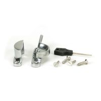 The Locking Fitch Sash Window Fastener - Satin Chrome with Components The Locking Fitch Sash Window Fastener - Satin Chrome with Components