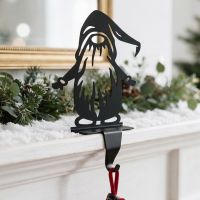 The Long Bearded Gonk Stocking Holder on a White Mantelpiece Decorated for Christmas - Digital Illustration The Long Bearded Gonk Stocking Holder on a White Mantelpiece Decorated for Christmas - Digital Illustration