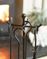 Close Up Of "The Lunatum" Four Piece Companion Set Handles