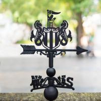 Cast Iron & Steel Weathervane with "The Magpies" Topper