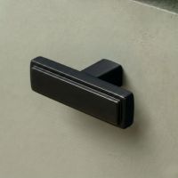 The Aged Brass "Emerson" Rectangular T-Bar Cabinet Pull Handle Mounted on a Wooden Kitchen Drawer - Digital Illustration The Aged Brass "Emerson" Rectangular T-Bar Cabinet Pull Handle Mounted on a Wooden Kitchen Drawer - Digital Illustration