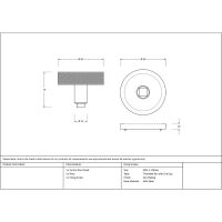 The Matt Black Knurled Centre Door Knob on a Plain Rose Technical Drawings and Dimensions The Matt Black Knurled Centre Door Knob on a Plain Rose Technical Drawings and Dimensions