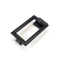 Modern Knurled Rectangular Door Knocker on a White Background Modern Knurled Rectangular Door Knocker on a White Background