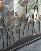 Close Up Of "The Meadow" Antique Fire Guard Wildflower Designs Close Up Of "The Meadow" Antique Fire Guard Wildflower Designs