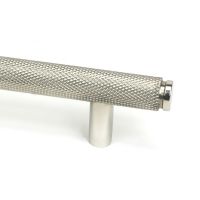 The Medium Knurled Cabinet Pull Handle in Polished Stainless Steel Looking Close up of the End of the Knurled Handle The Medium Knurled Cabinet Pull Handle in Polished Stainless Steel Looking Close up of the End of the Knurled Handle