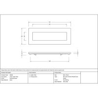 The Modern 10 Inch Front Door Letter Plate - Contemporary Minimalist Flap in a Polished Nickel Finish Technical Drawings and Dimensions