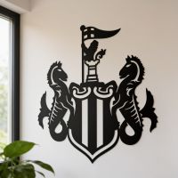 The Newcastle "Magpies" Wall Art in Black on a Cream Coloured Interior Wall - Digital Illustration The Newcastle "Magpies" Wall Art in Black on a Cream Coloured Interior Wall - Digital Illustration