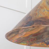 The Nidus Pendant Light in a Burnished Finish Showing a Close up of the Light Shade 