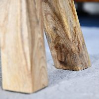 Close-up of the Mango Wood Legs on the Stool