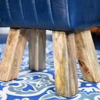 Close-up of the Mango Wood Legs on the Stool