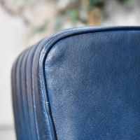 Close-up of the Blue Leather on the Stool