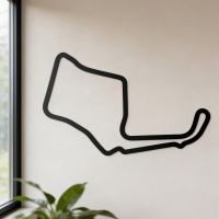 The Oulton Park Motor Track Black Wall Art bold line of the Track on a Magnolia Coloured Wall - Digital Illustration The Oulton Park Motor Track Black Wall Art bold line of the Track on a Magnolia Coloured Wall - Digital Illustration