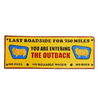 "The Outback" Cast Iron Wall Sign Finished in a Hand Pained Finish "The Outback" Cast Iron Wall Sign Finished in a Hand Pained Finish