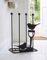 The Pair of Robins Welly Boot Rack Placed in a Cream Coloured Entrance Hallway - Digital Illustration