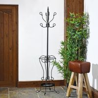 The "Parker" Black Hallway Butler Hat and Coat Stand 
