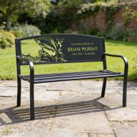 The Personalised Freshwater Salmon Iron & Steel Park Bench used as a Loving Tribute to the Memory of a Love One - Digital Illustration The Personalised Freshwater Salmon Iron & Steel Park Bench used as a Loving Tribute to the Memory of a Love One - Digital Illustration