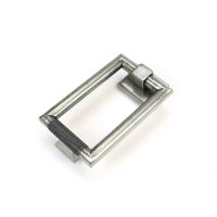 The Pewter Modern Knurled Rectangular Door Knocker on a White Background The Pewter Modern Knurled Rectangular Door Knocker on a White Background