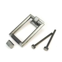 The Pewter Modern Knurled Rectangular Door Knocker with all Components The Pewter Modern Knurled Rectangular Door Knocker with all Components